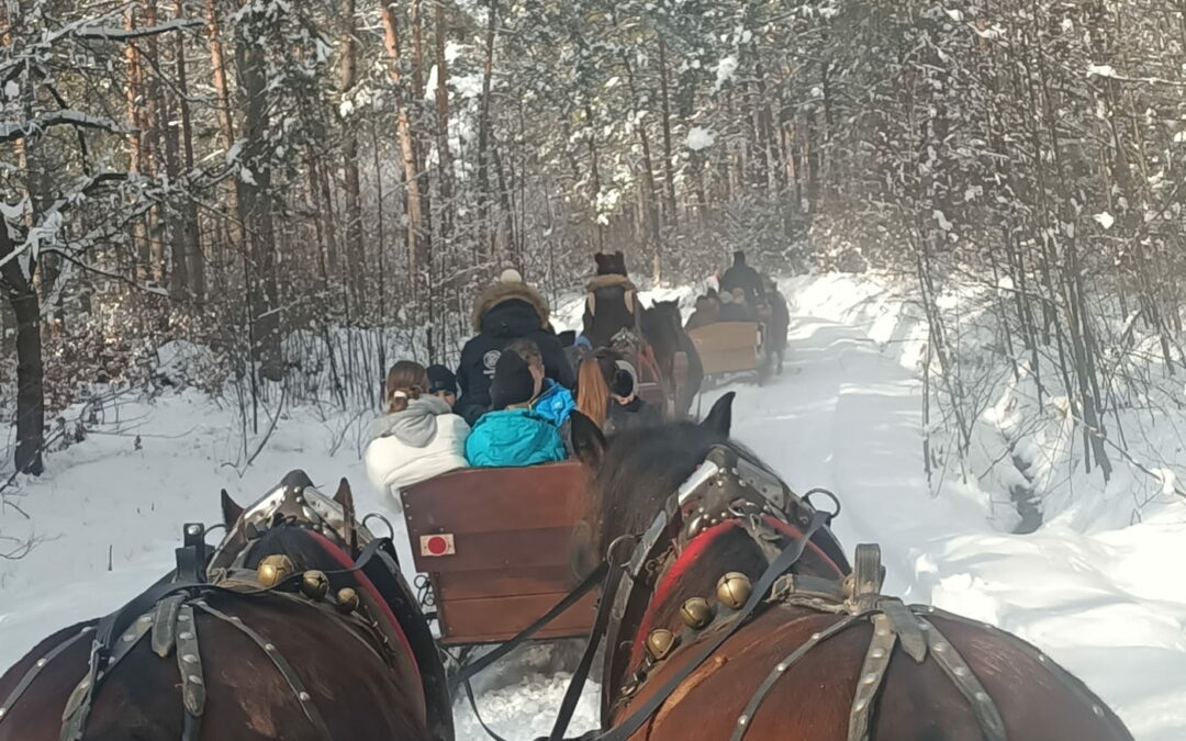 Tuż przed feriami kulig w Regietowie 